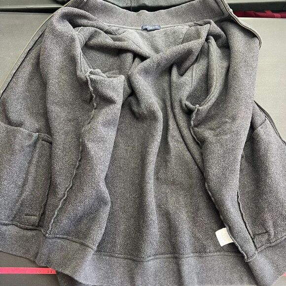 Land End Long Sleeve Pockets Outdoor Dark Gray Fleece Zip Up Jacket Mens Size L - Picture 7 of 11